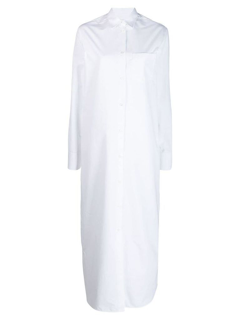 Jil Sander long shirt dress - White