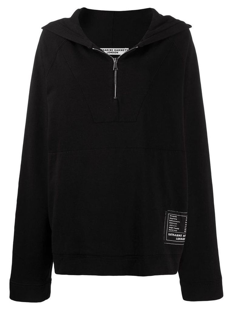 Katharine Hamnett London hooded oversized sweatshirt - Black