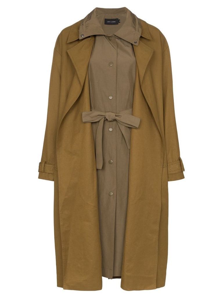 Low Classic layered trench coat - Green