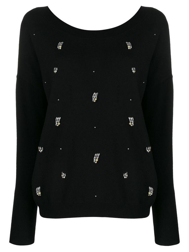 LIU JO crystal-embellished jumper - Black