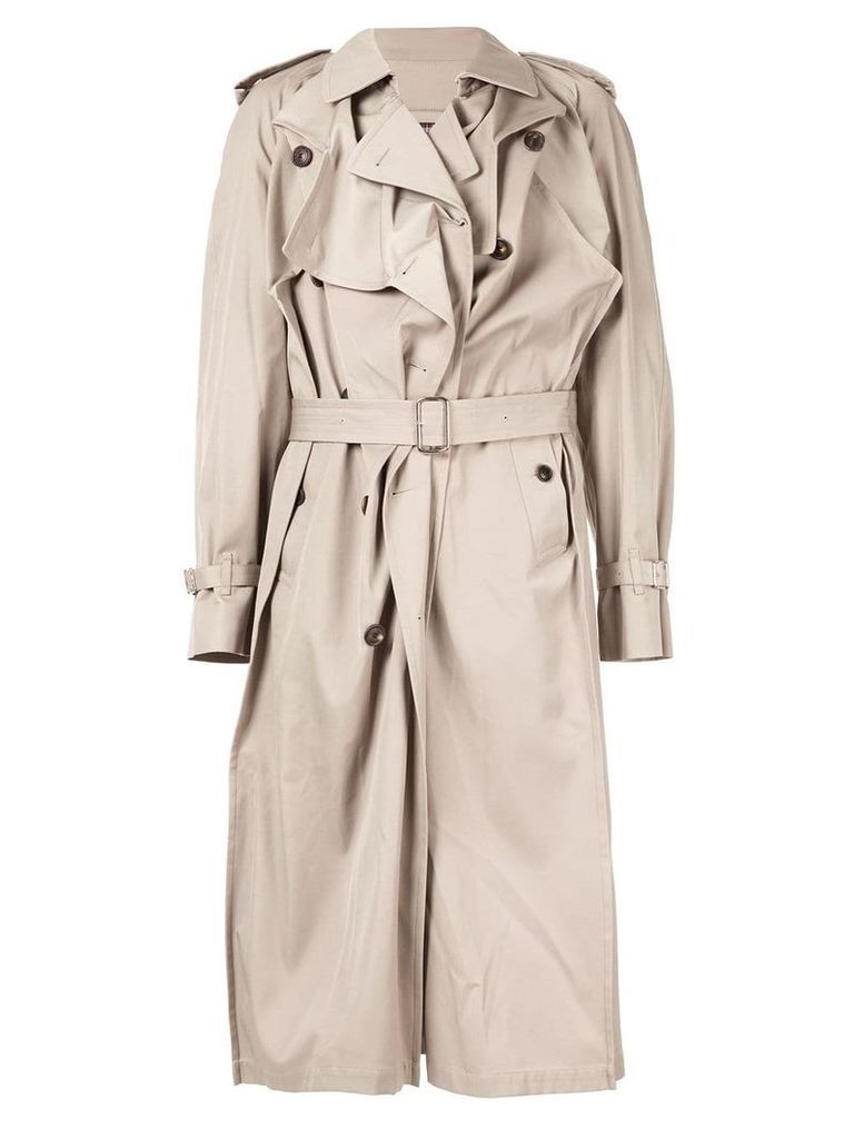 Y/Project asymmetric trench coat - NEUTRALS