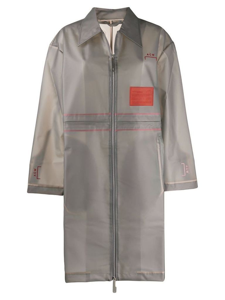 A-COLD-WALL* sheer Mac raincoat - Grey