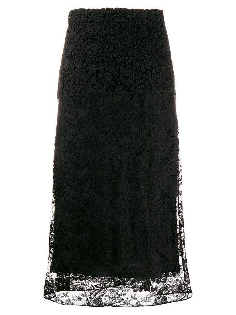 Prada lace midi skirt - Black