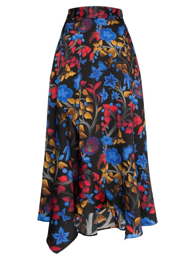 Peter Pilotto floral silk midi skirt - Multicolour
