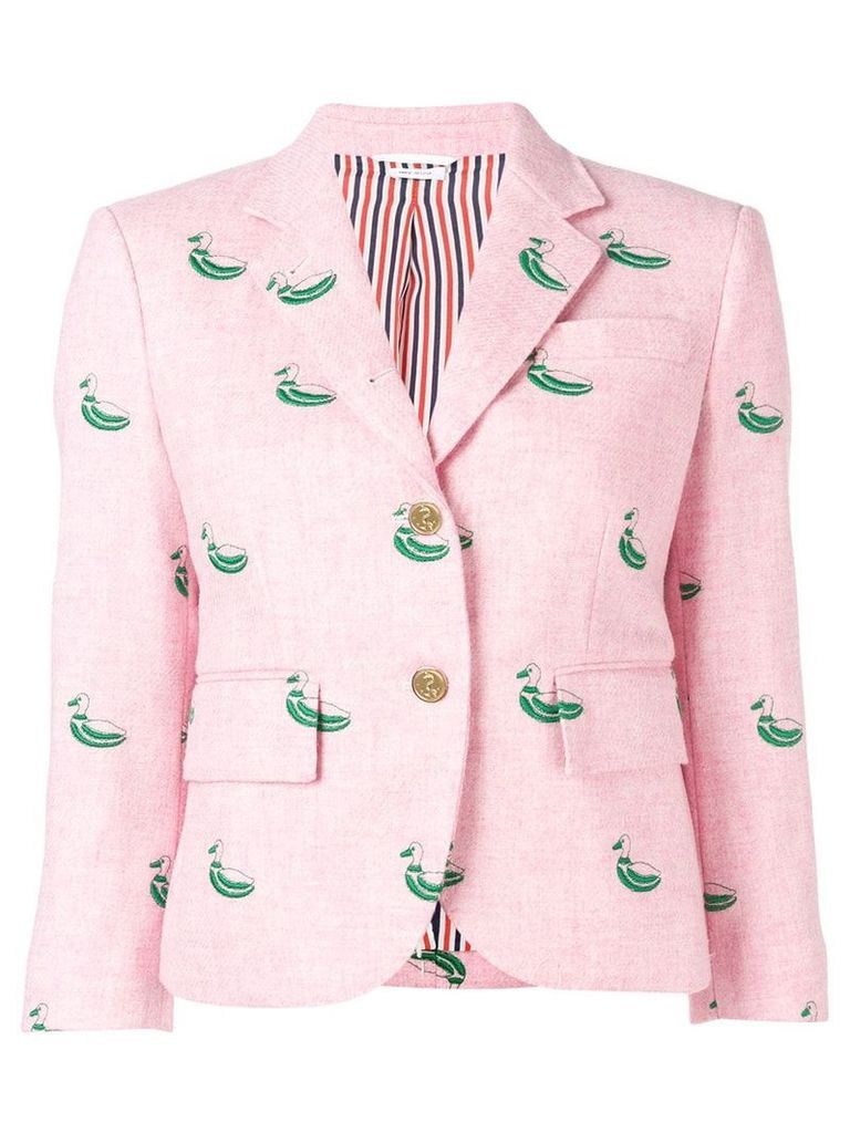 Thom Browne Duck Embroidered Pink Sport Coat