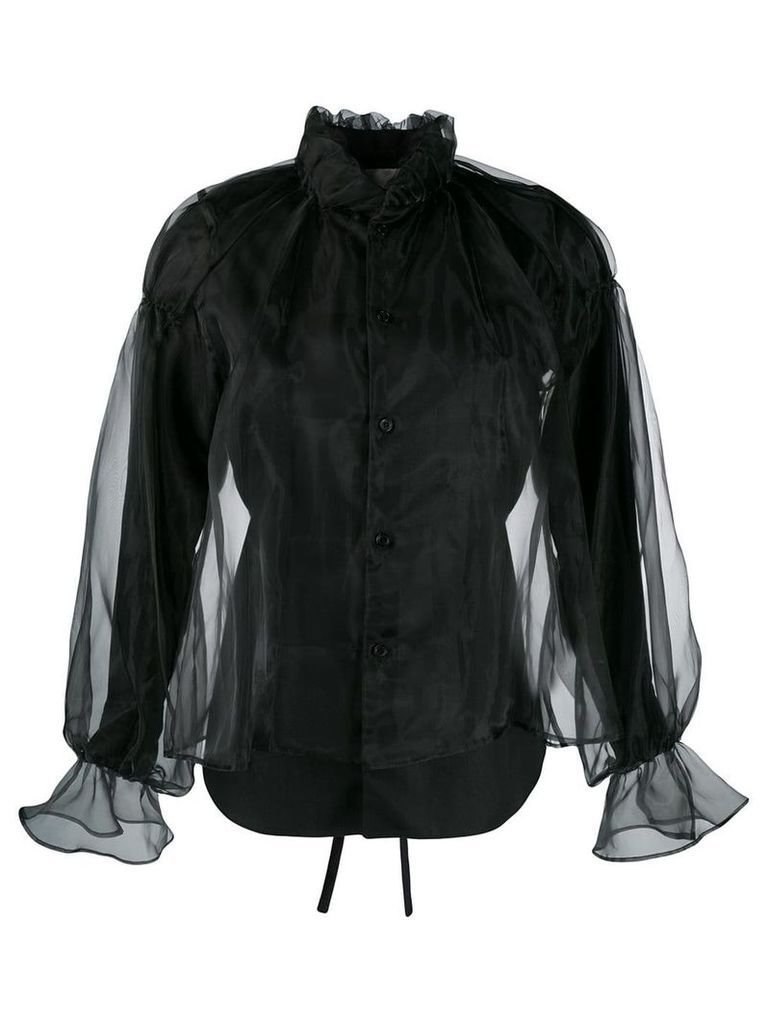 Comme Des Garçons Noir Kei Ninomiya layered sheer shirt - Black