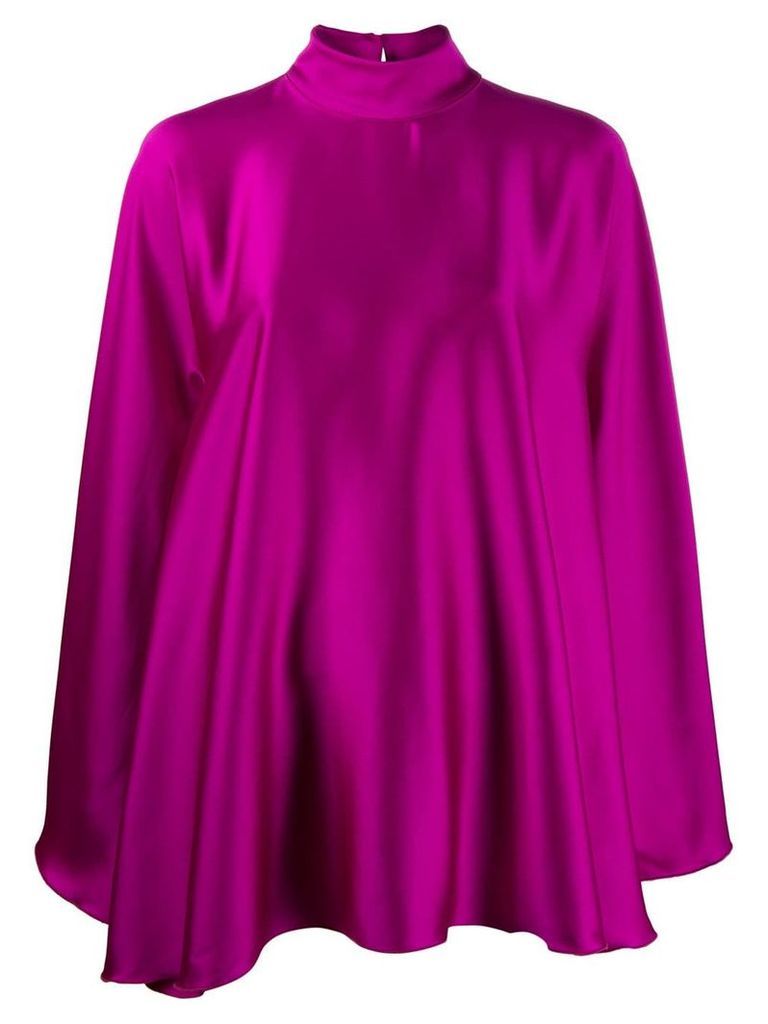 Styland high-neck draped dress - PINK