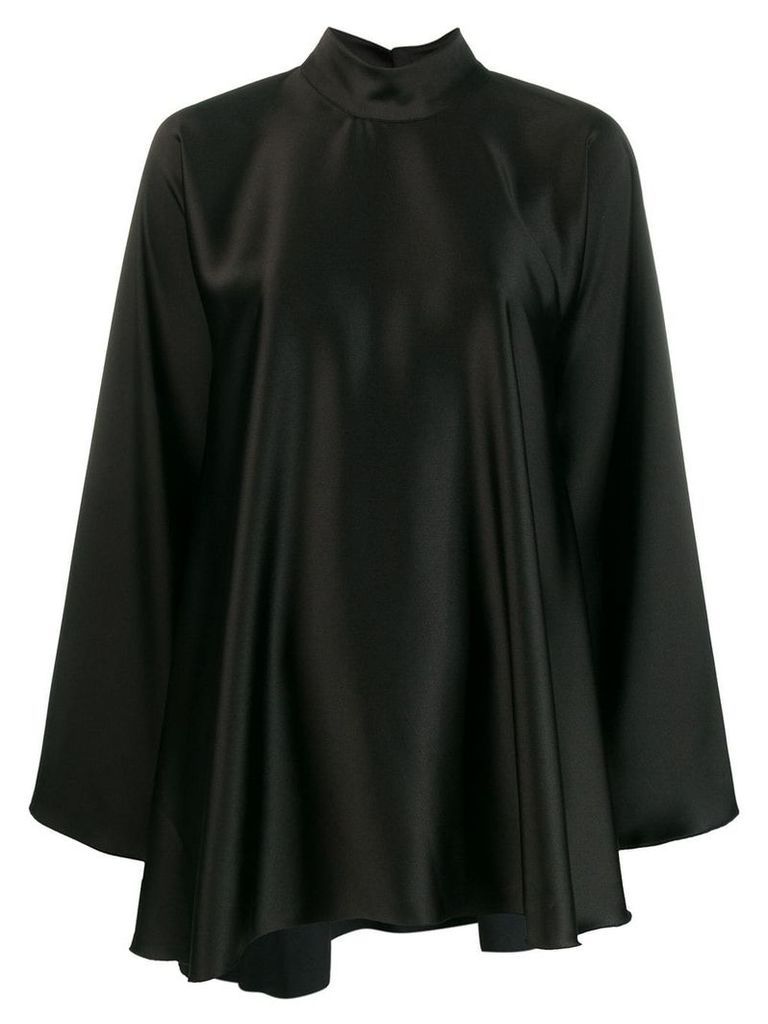 Styland high-neck draped dress - Black