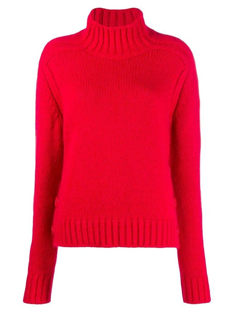 Nº21 button-embellished jumper - Red