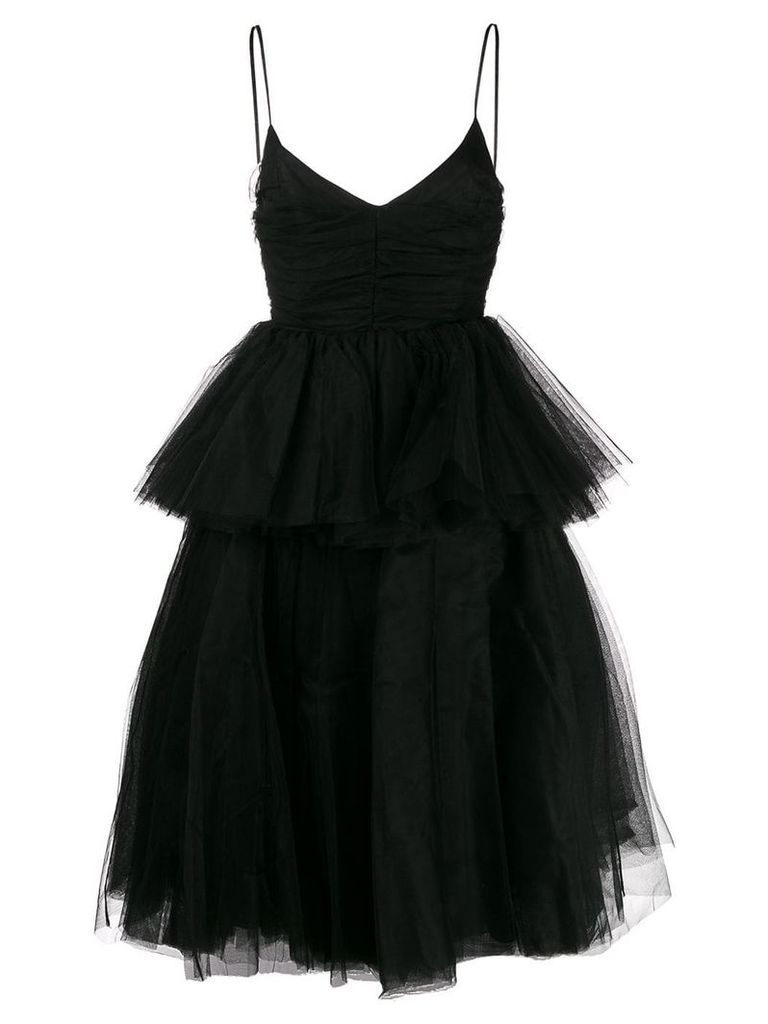 Brognano flared tulle dress - Black