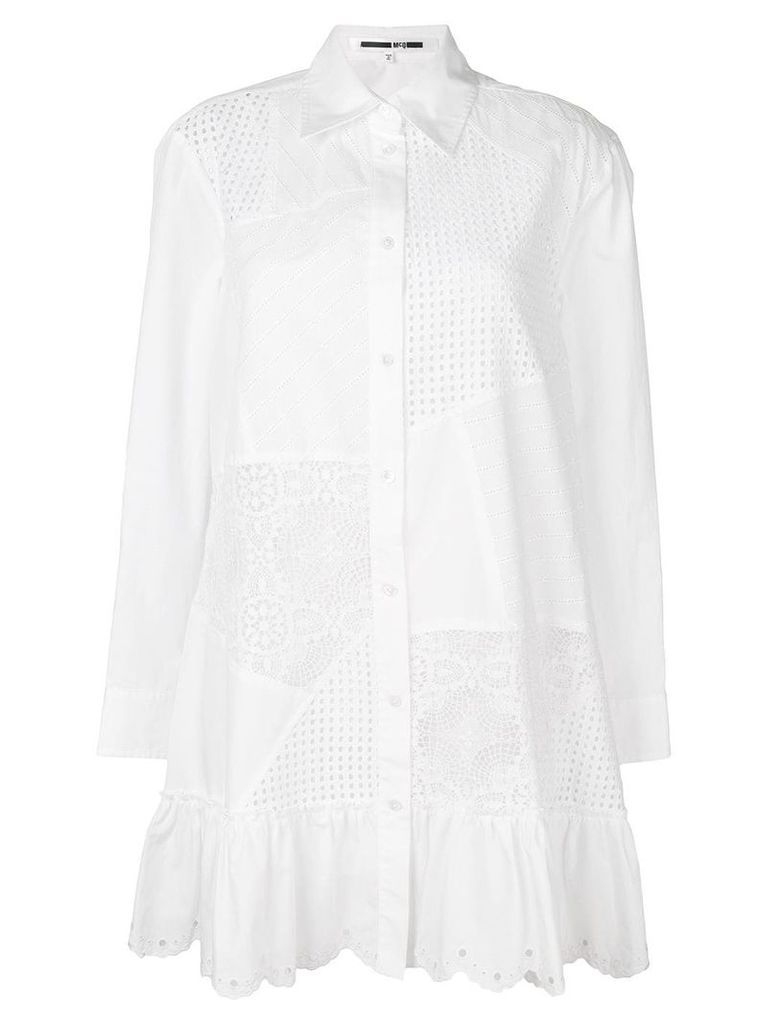 McQ Alexander McQueen cut out shirt dress - White