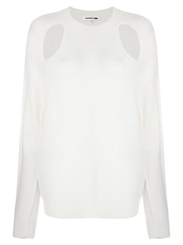 McQ Alexander McQueen cut-out detail jumper - White