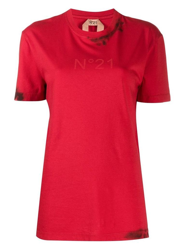 Nº21 splatter logo T-shirt - Red