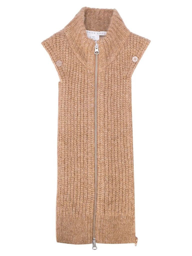 Veronica Beard zipped neck sweater - Brown