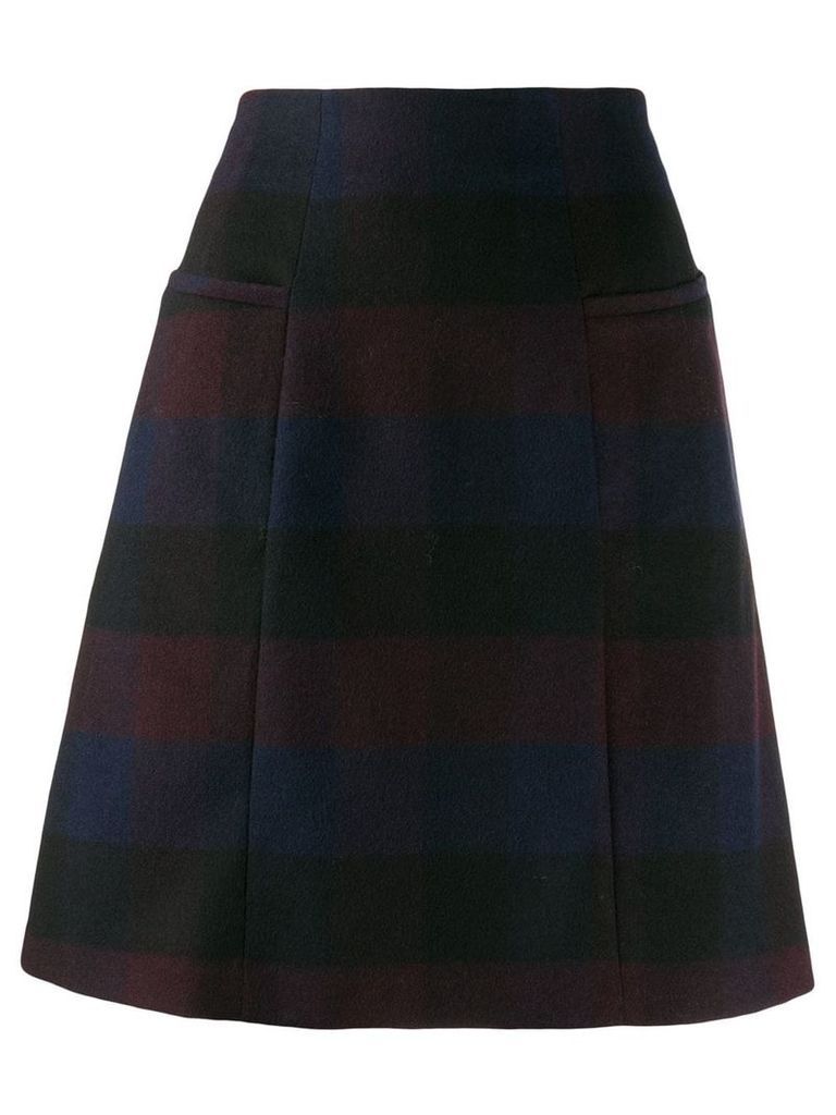 PS Paul Smith check pattern skirt - Black