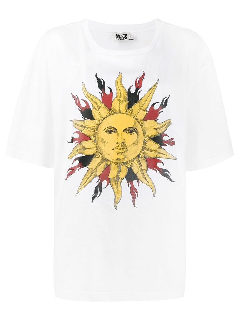 Fausto Puglisi Sun print T-shirt - White