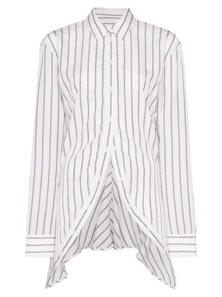 Y/Project striped asymmetric shirt - White