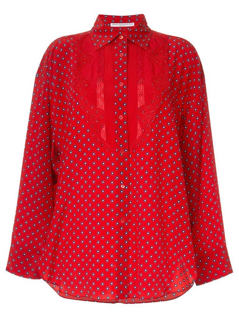 Ermanno Scervino polka dots blouse - Red