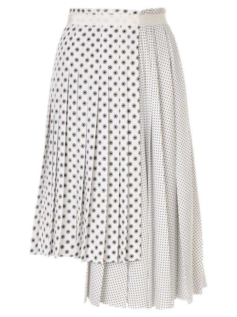 Ermanno Scervino pleated dots skirt - White
