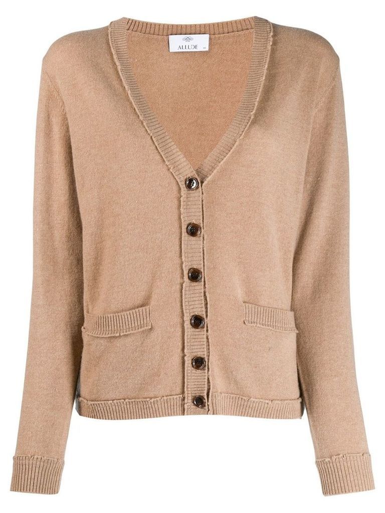 Allude V-neck cardigan - Brown