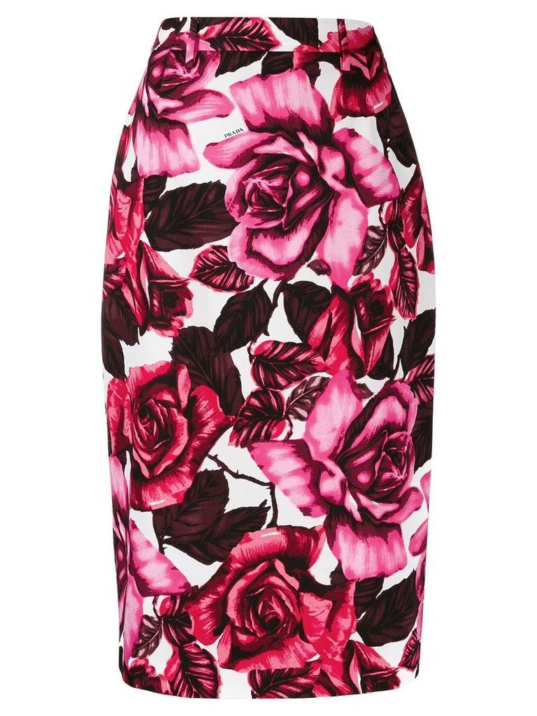 Prada roses pencil skirt - Black