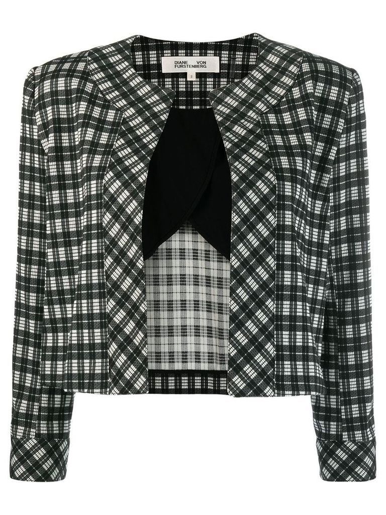 Diane von Furstenberg Lucia check jacket - Black