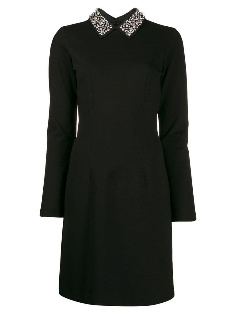 be blumarine embellished collar dress - Black