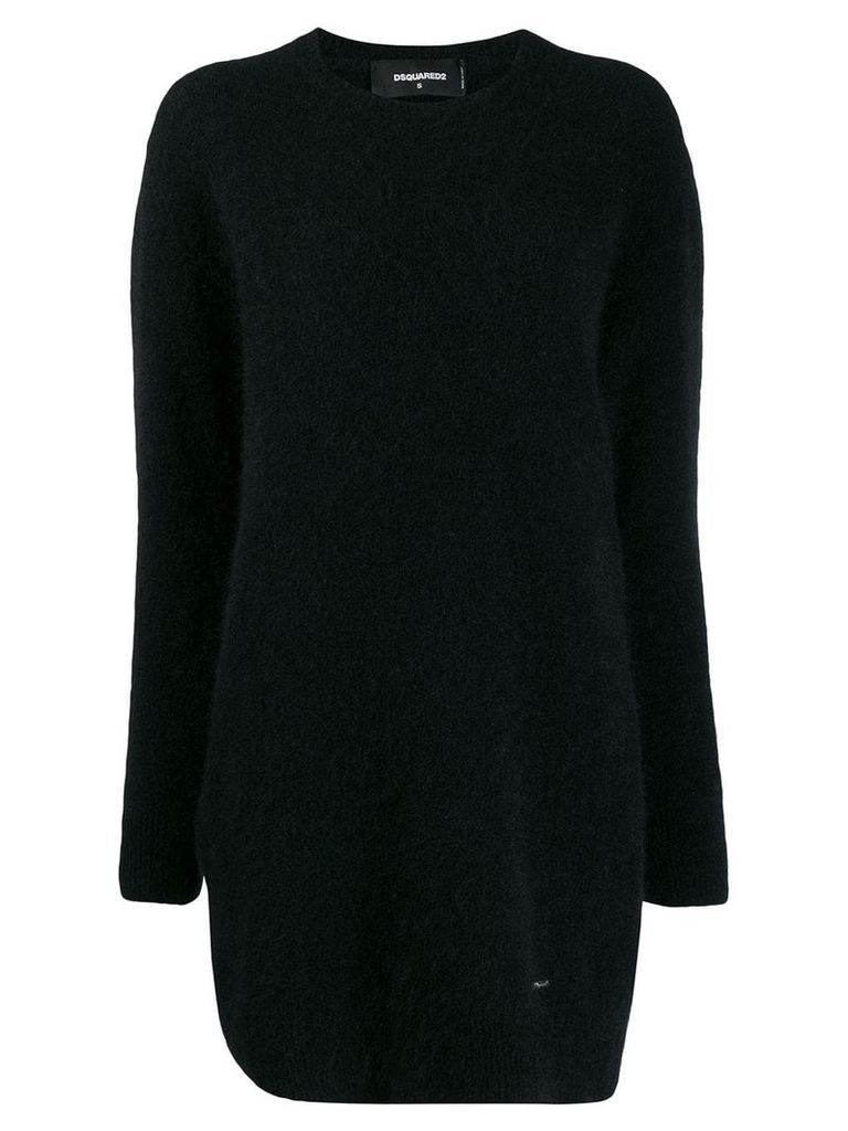 Dsquared2 fuzzy knit jumper dress - Black