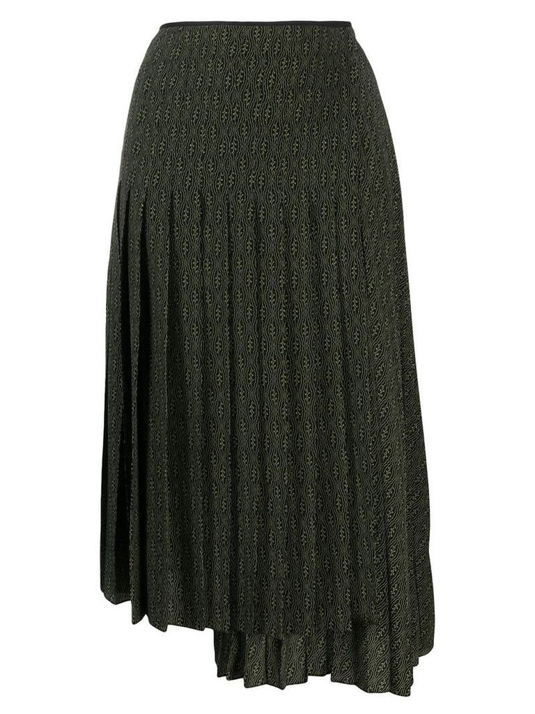 Fendi asymmetric pleated skirt - Green