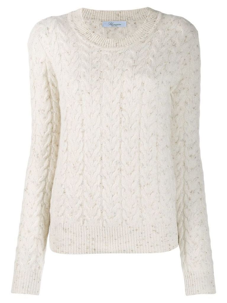 Blumarine cable knit jumper - White