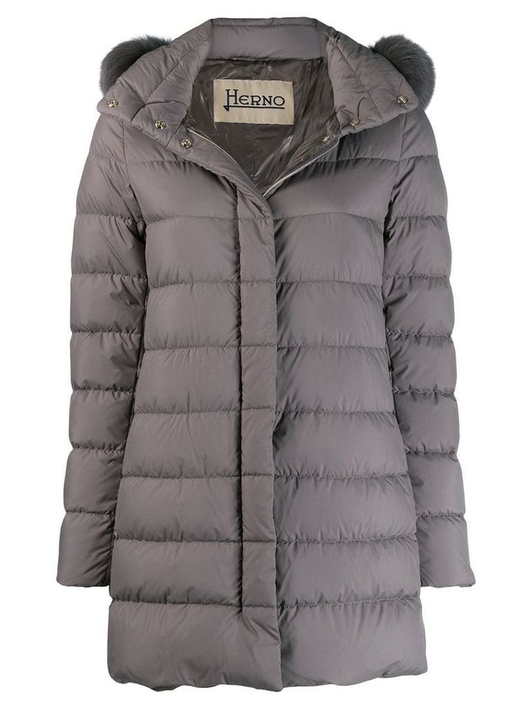 Herno mid-length puffer jacket - Grey