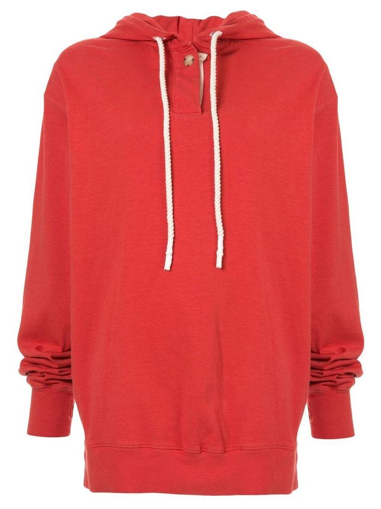 Bassike double jersey hoodie - Red