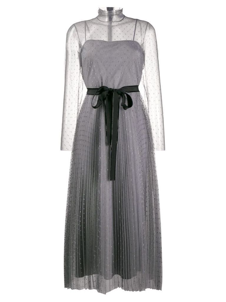 Red Valentino high neck tulle dress - Grey