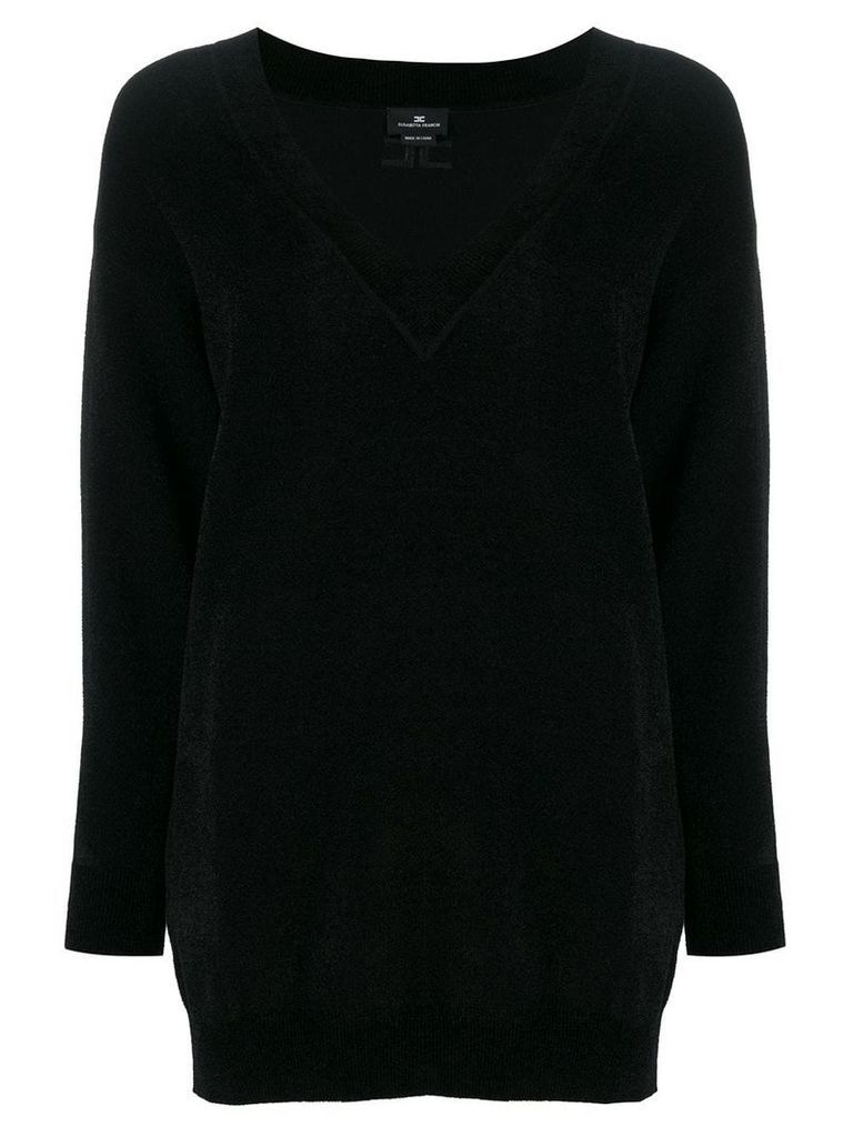 Elisabetta Franchi V-neck knitted dress - Black
