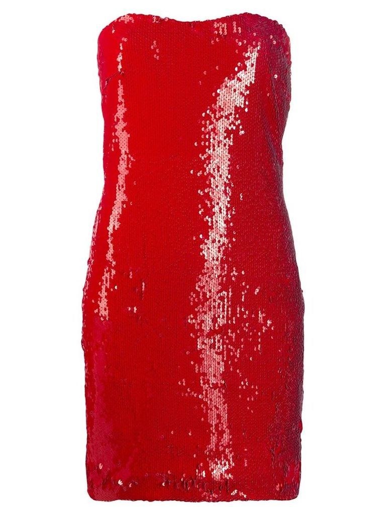 Dondup embellished strapless dress - Red