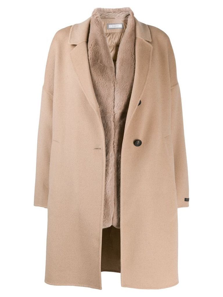 Peserico single breasted coat - Brown