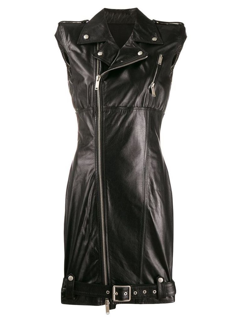 UNRAVEL PROJECT sleeveless biker dress - Black