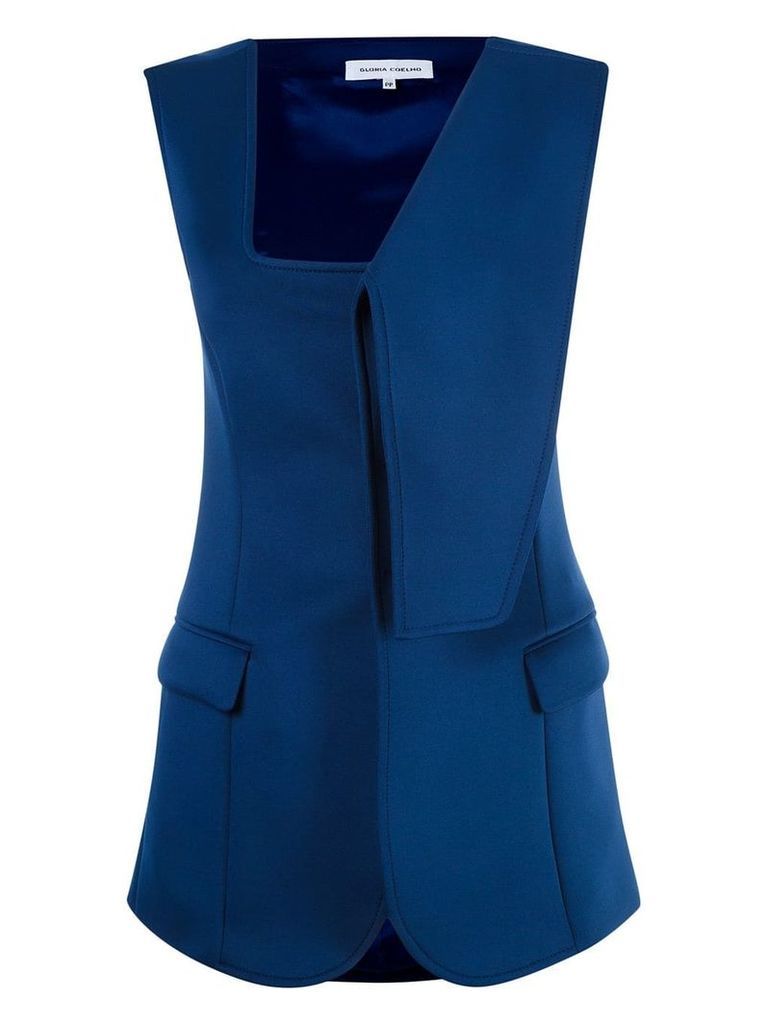 Gloria Coelho asymmetric vest - Blue