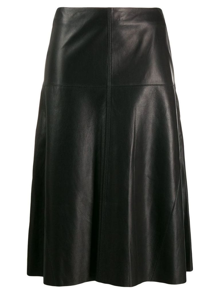 Arma a-line leather skirt - Black