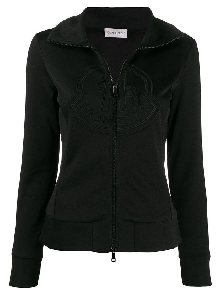 Moncler zip-up logo sweatshirt - Black