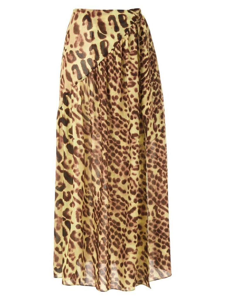 Adriana Degreas animal print beach skirt - Multicolour