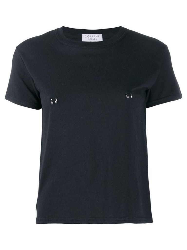Collina Strada pierced T-shirt - Black