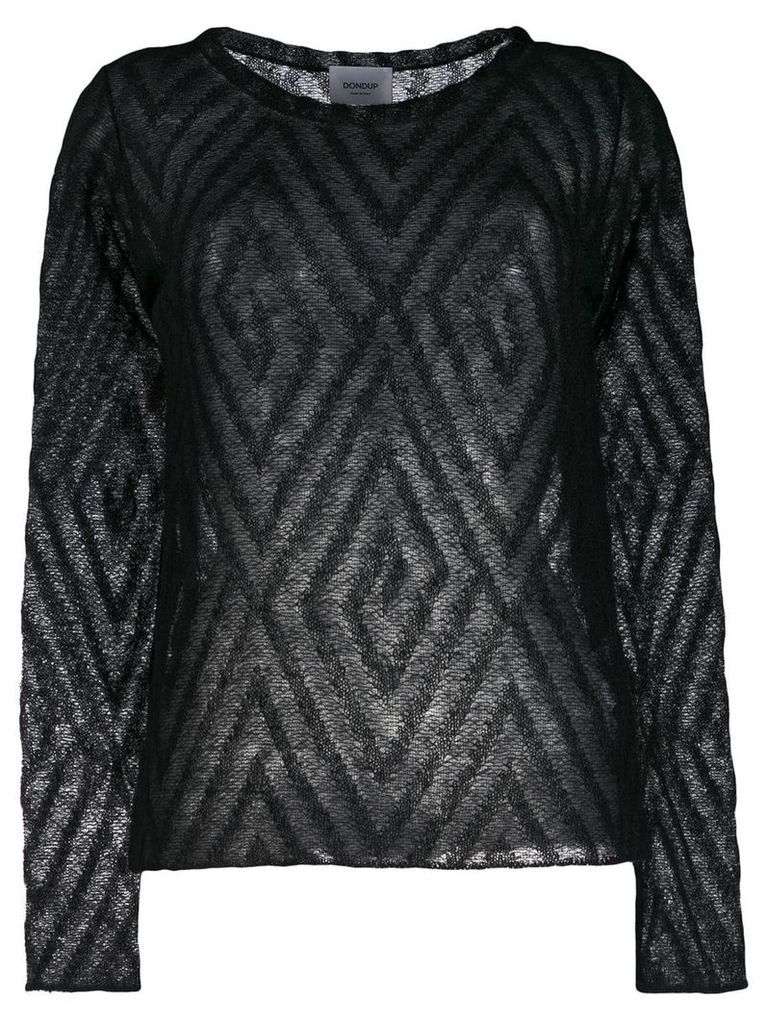 Dondup patterned fine knit top - Black