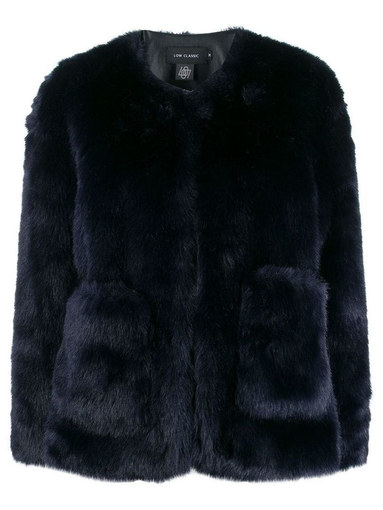 Low Classic faux-fur jacket - Blue