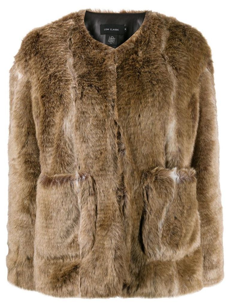 Low Classic faux-fur jacket - Brown