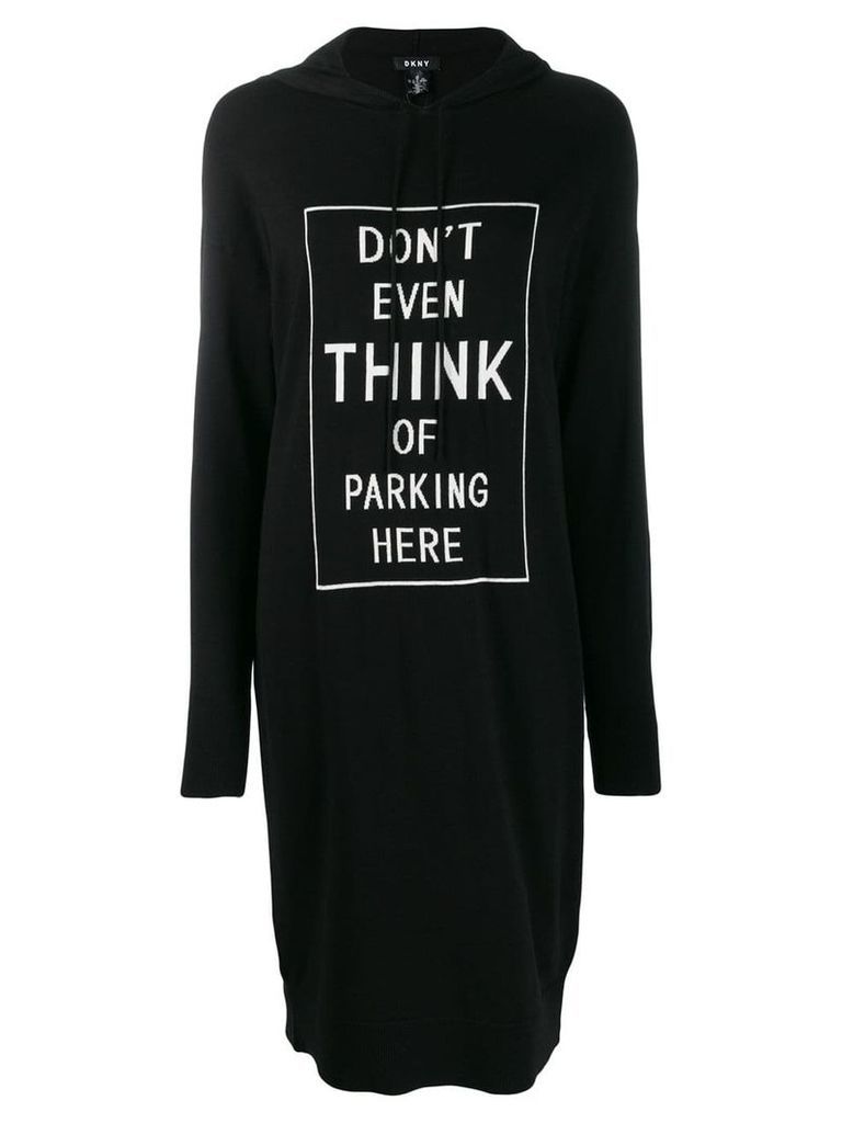 DKNY Parking Here hooded dress - Black