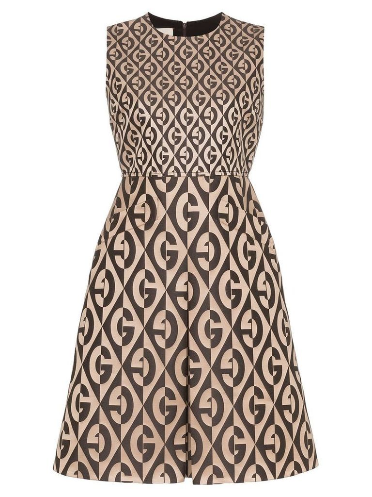 Gucci G Rhombus logo-print dress - Brown
