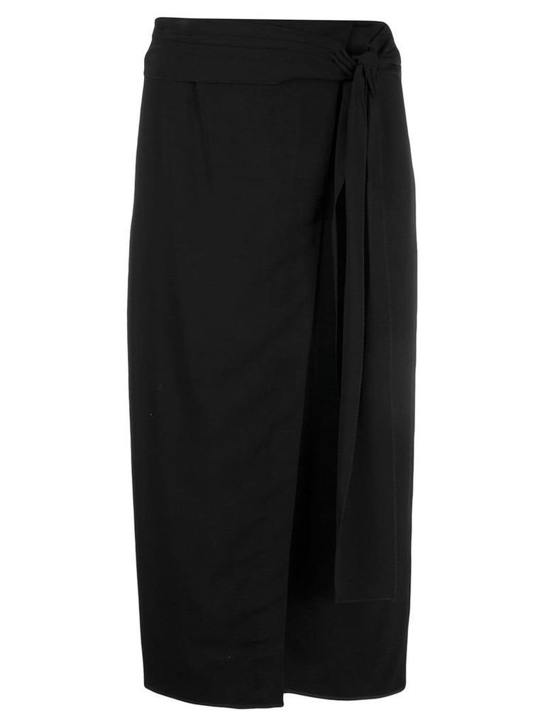 Rochas wrap pencil skirt - Black