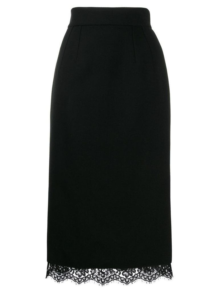 Dolce & Gabbana basket weave midi skirt - Black