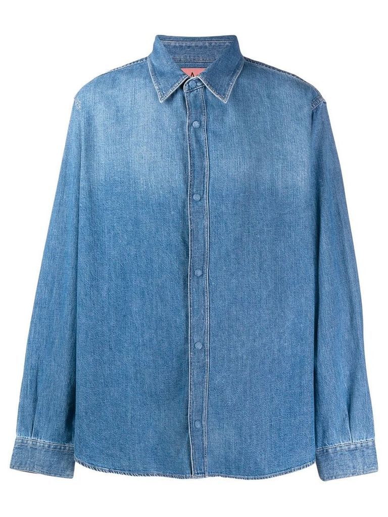 Acne Studios quilted denim over shirt - Blue